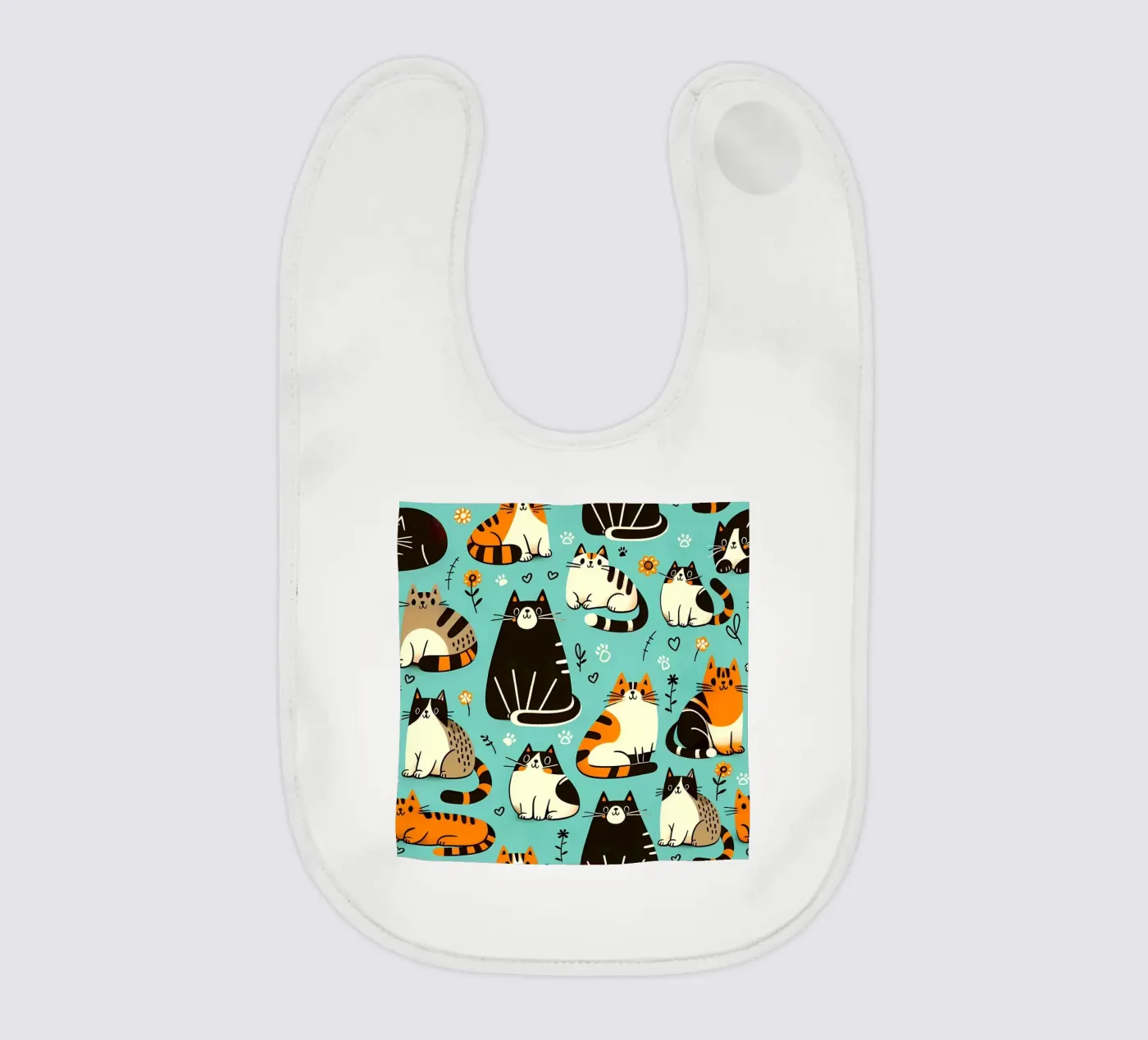 Cat Doodle Pattern bavaglino da Happy Littles