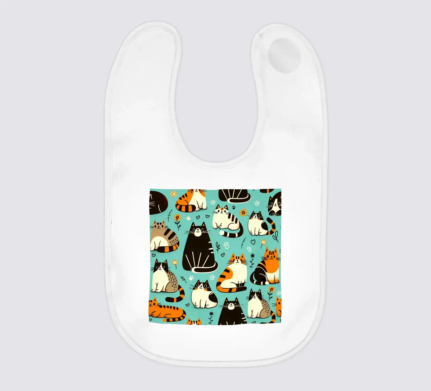 Cat Doodle Pattern bavaglino da Happy Littles