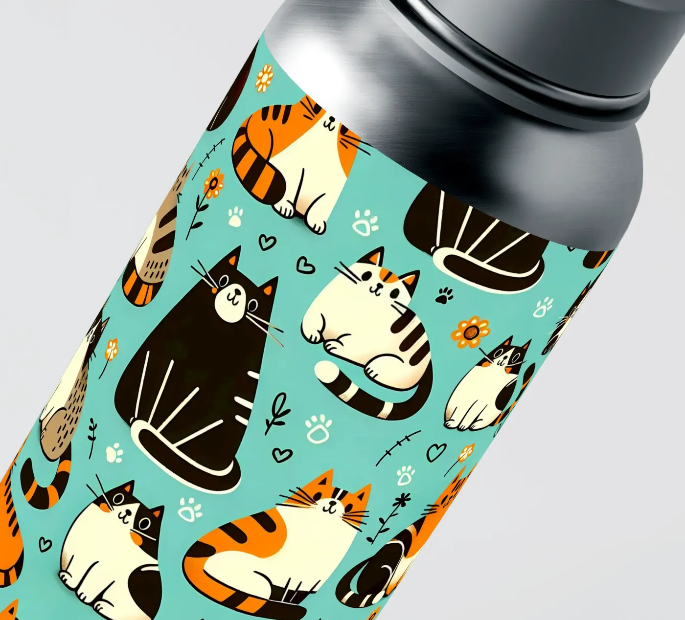 Cat Doodle Pattern sticker by Happy Littles