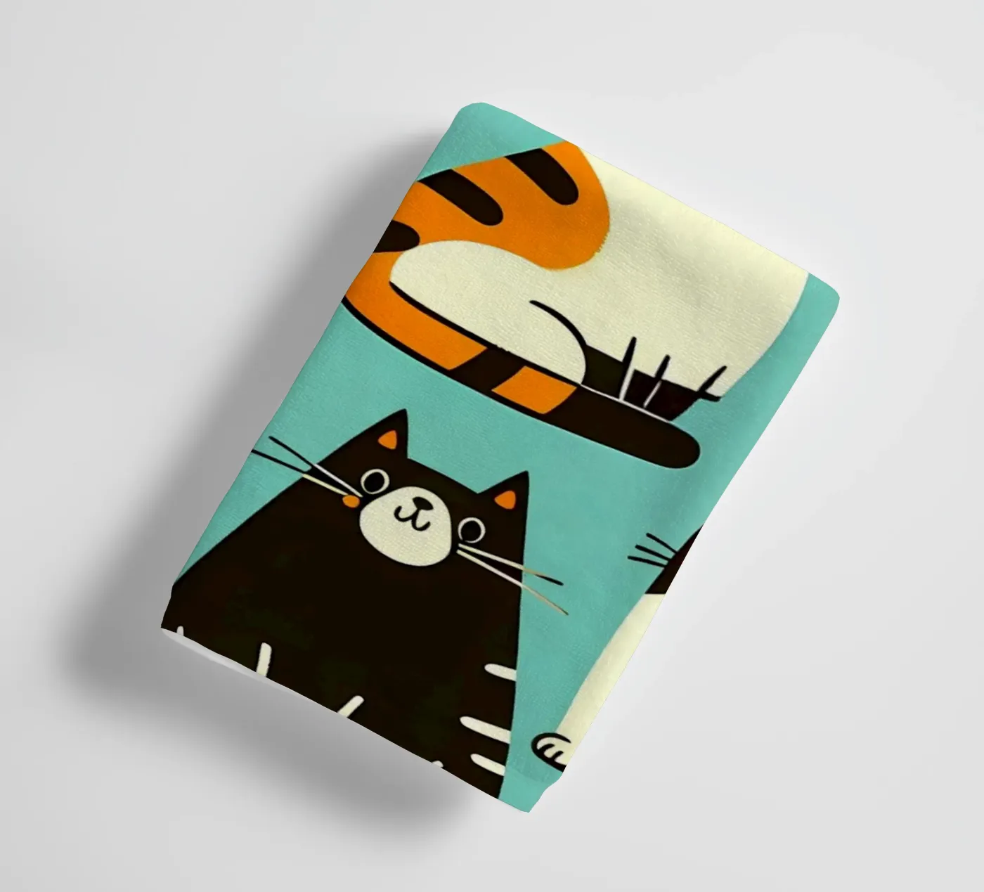 Cat Doodle Pattern badhanddoek van Happy Littles