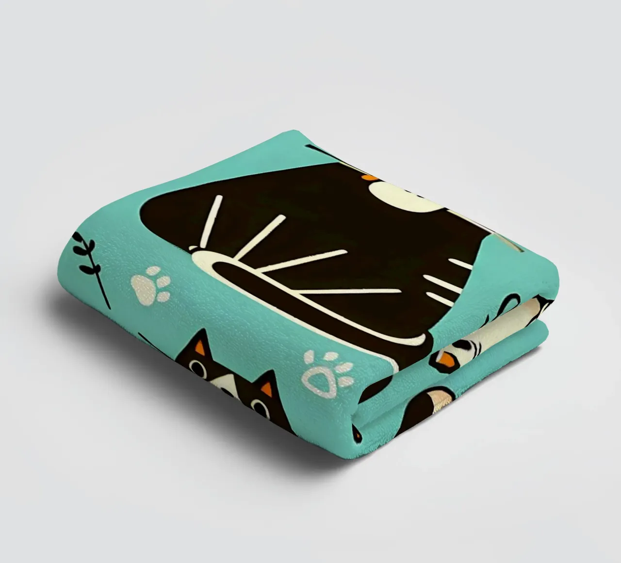 Cat Doodle Pattern badhanddoek van Happy Littles