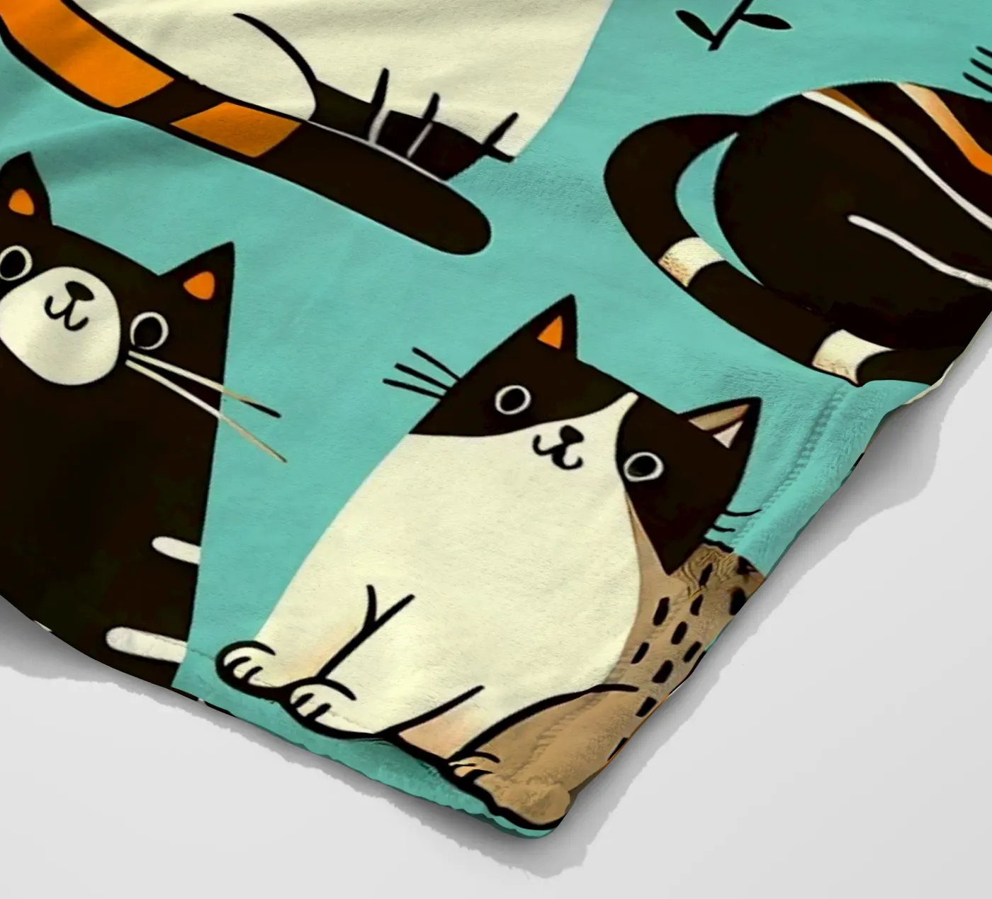 Cat Doodle Pattern fleecedeken van Happy Littles