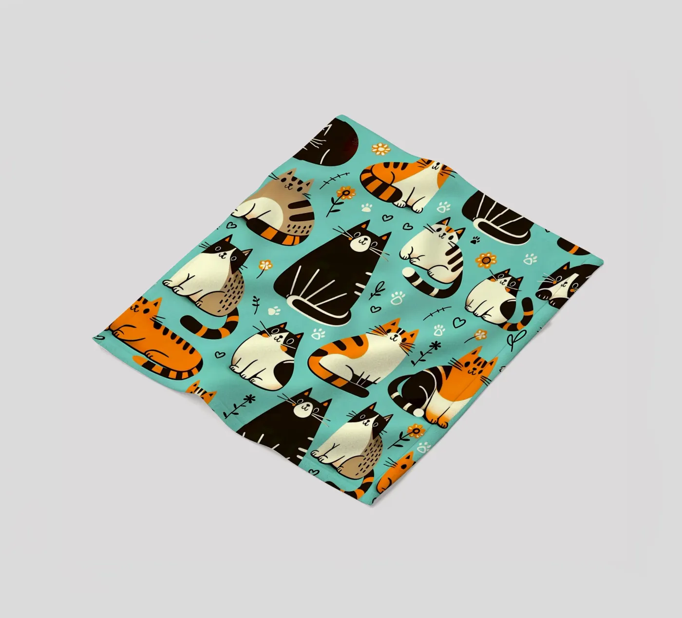 Cat Doodle Pattern fleecedeken van Happy Littles