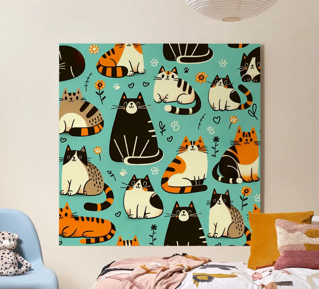 Schema di scarabocchio di gatto plexiglass da Happy Littles