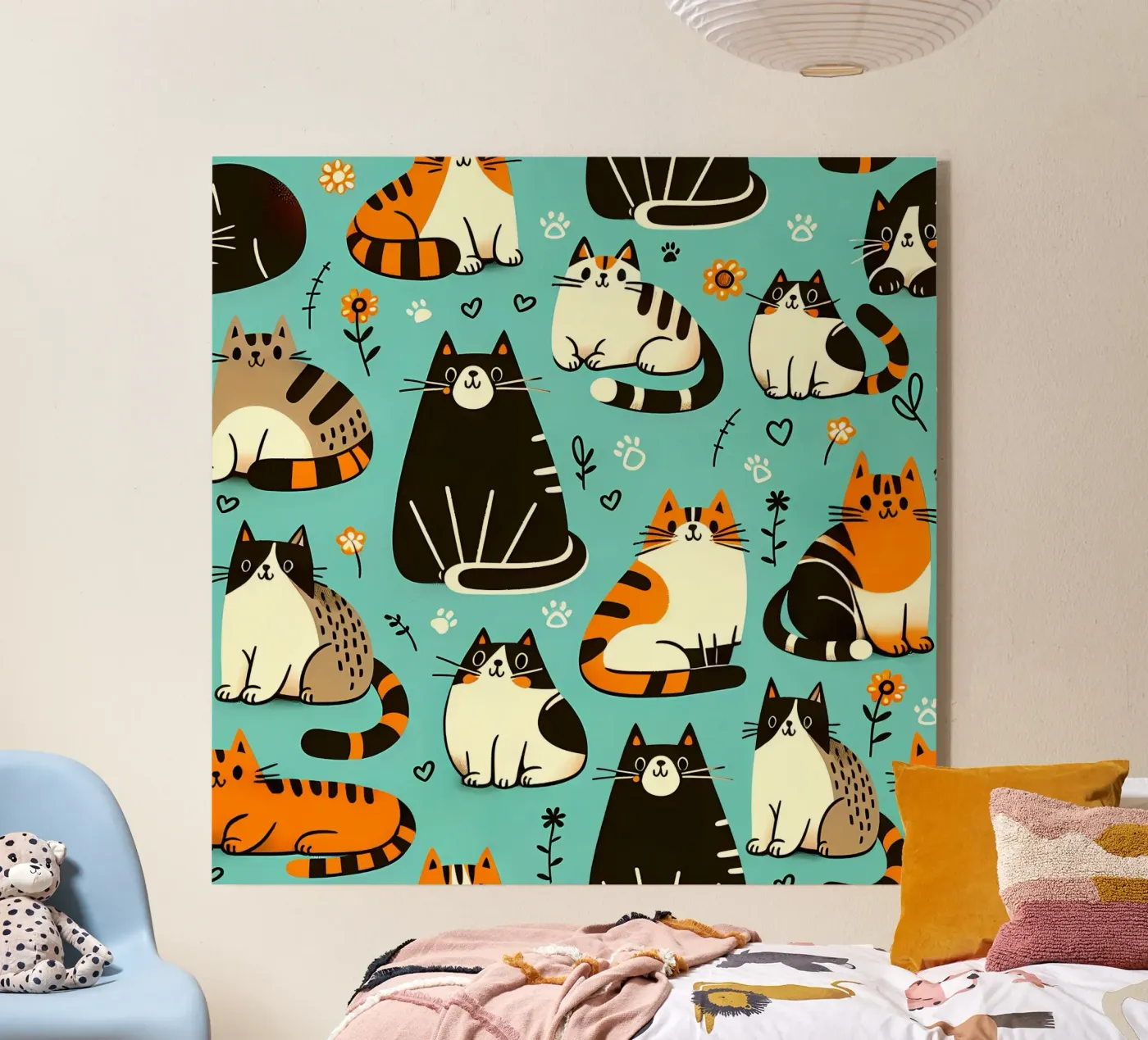 Cat Doodle Pattern plexiglass da Happy Littles