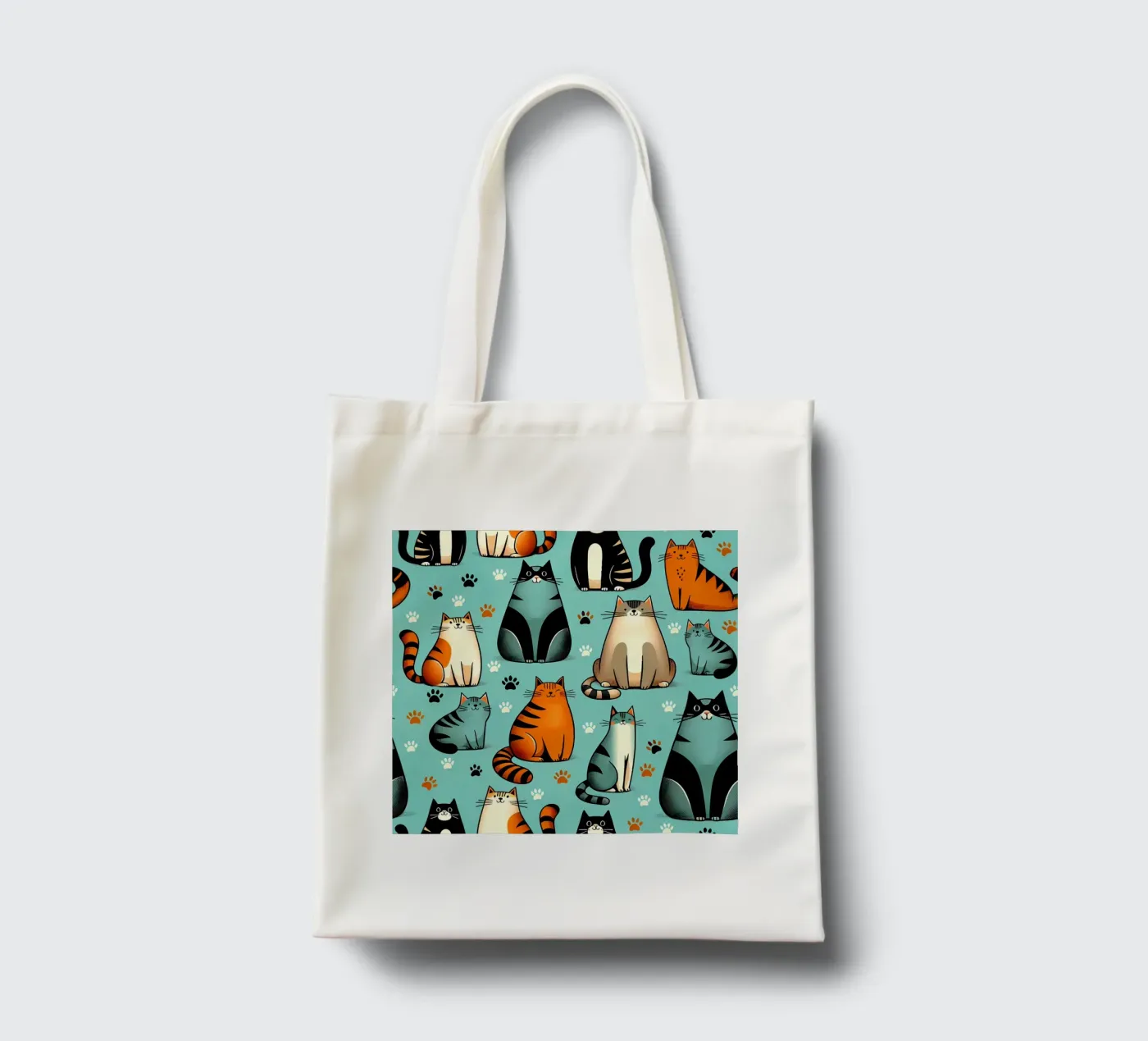 Cat Doodle Pattern tote bag by Happy Littles