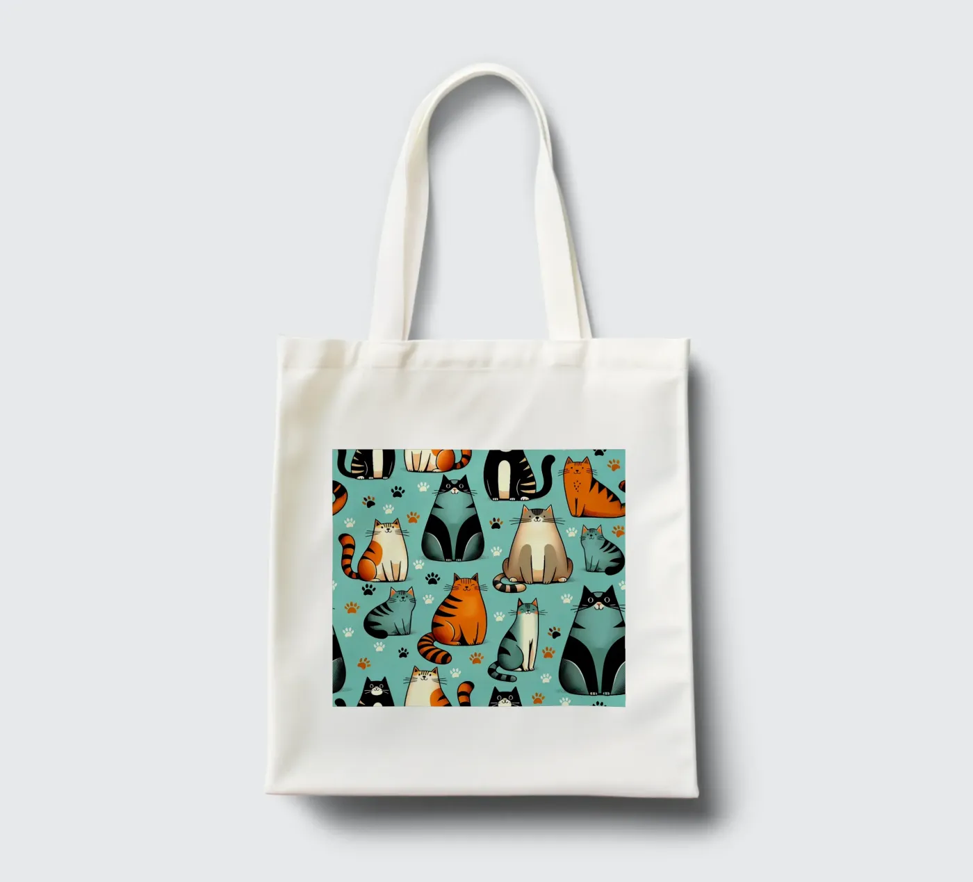 Cat Doodle Pattern tote bag by Happy Littles