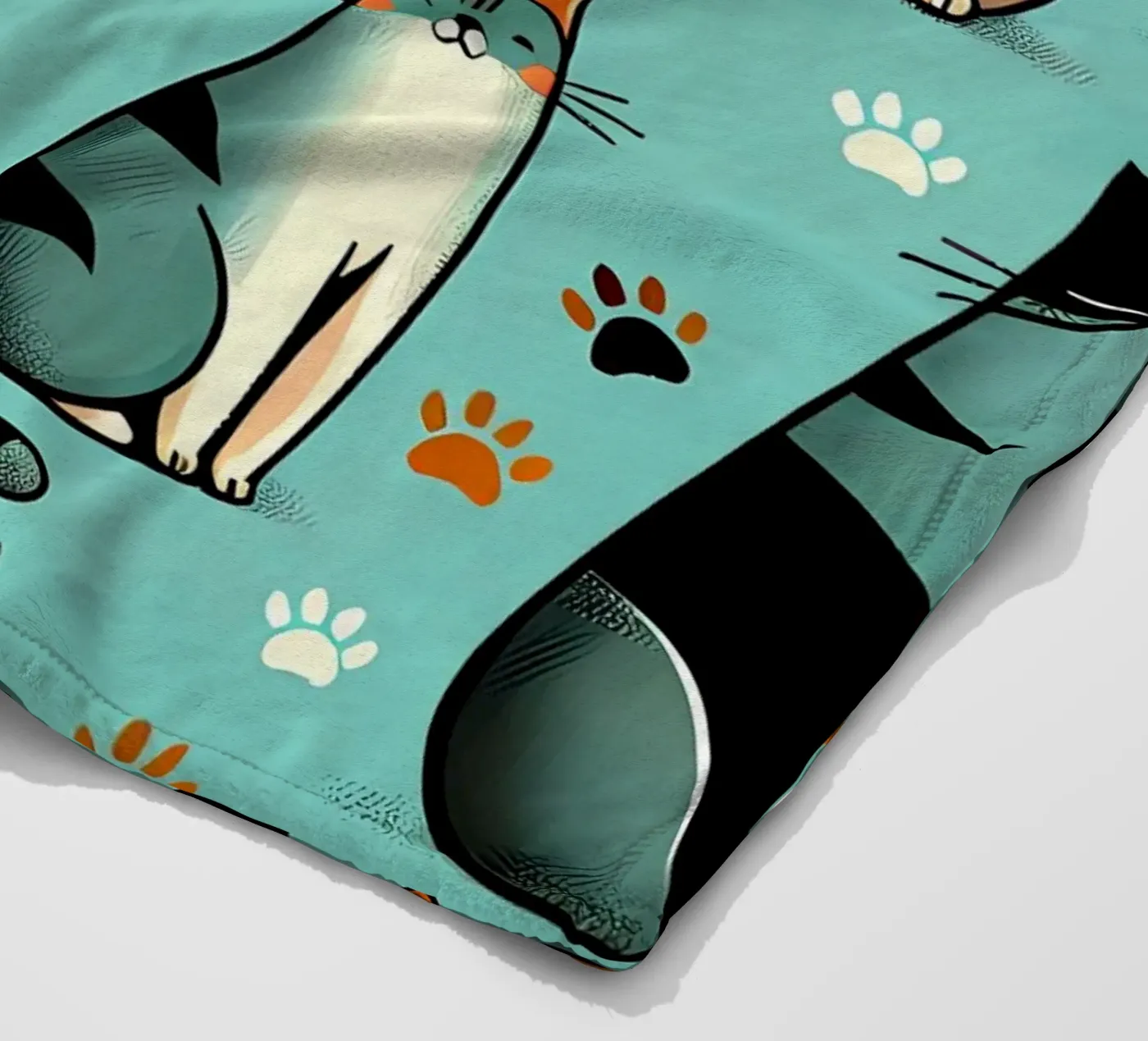 Katze Doodle-Muster Fleecedecke von Happy Littles