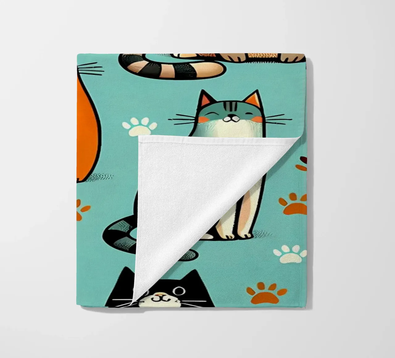 Schema di scarabocchio di gatto telo mare da Happy Littles