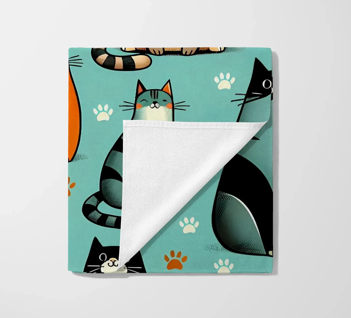 Schema di scarabocchio di gatto telo mare da Happy Littles