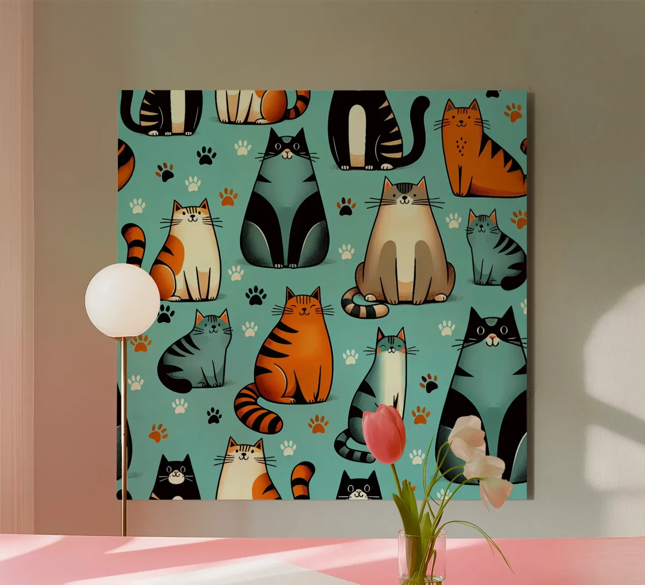 Cat Doodle Pattern forex plate by Happy Littles