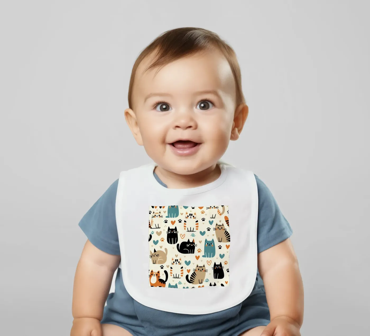 Cat Doodle Pattern bavoir de Happy Littles