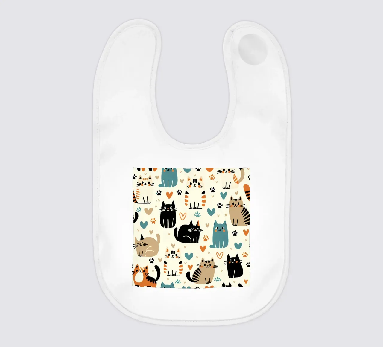 Cat Doodle Pattern bavaglino da Happy Littles
