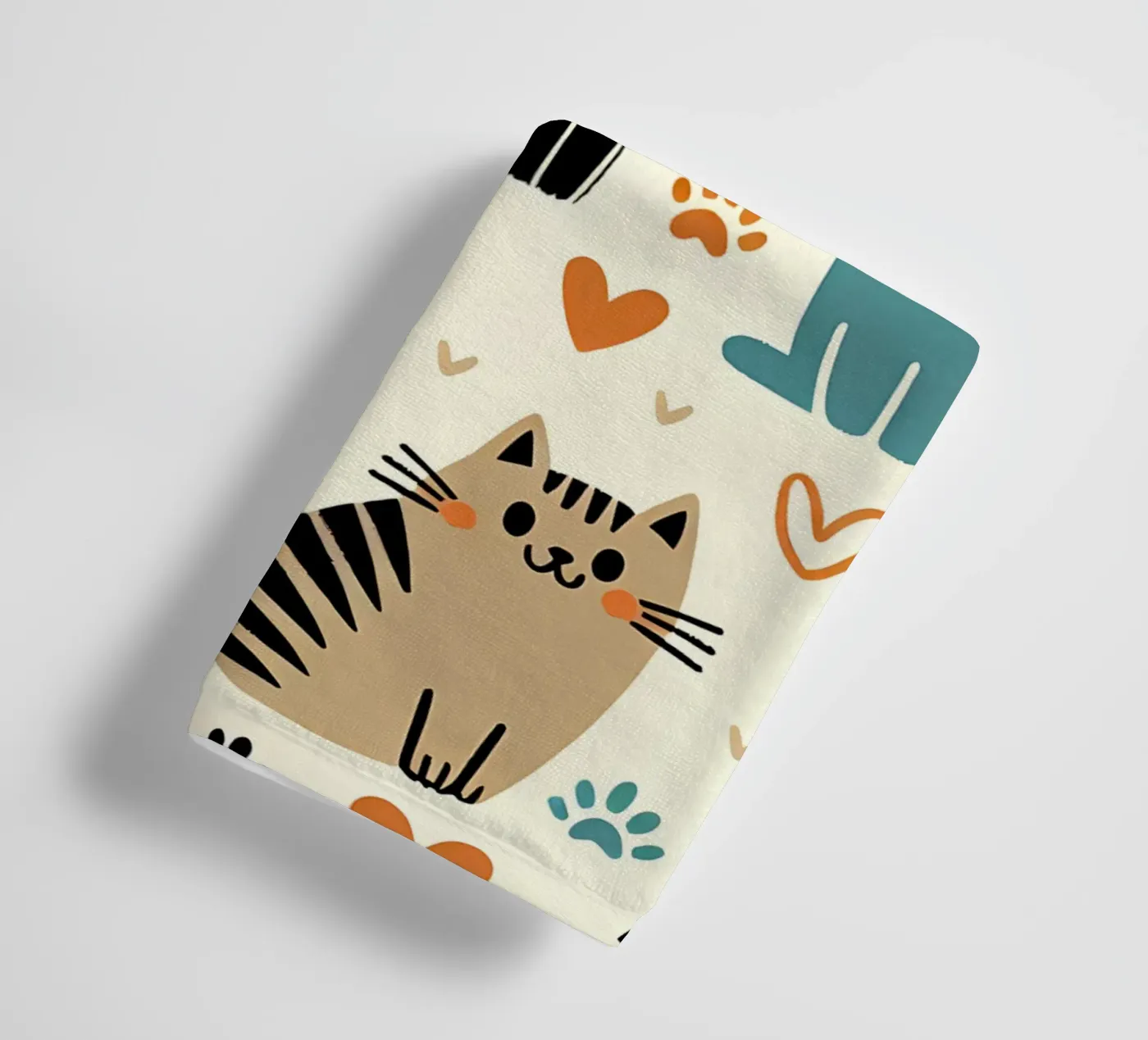 Cat Doodle Pattern badhanddoek van Happy Littles