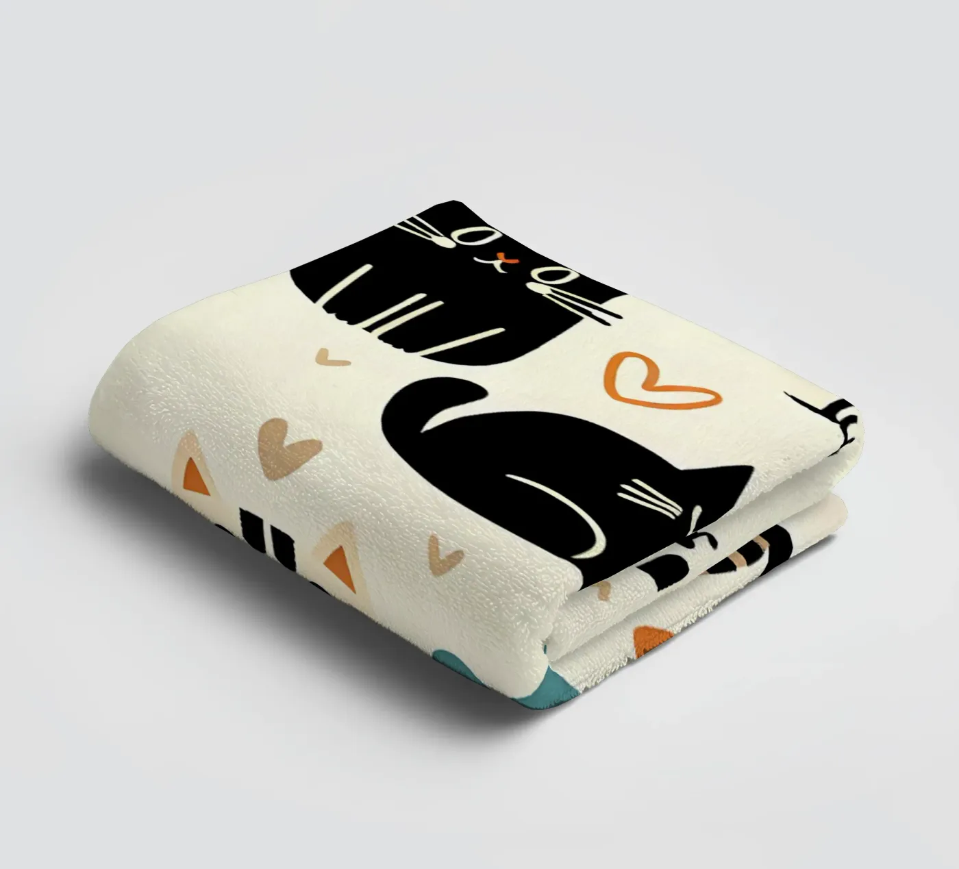 Cat Doodle Pattern badhanddoek van Happy Littles