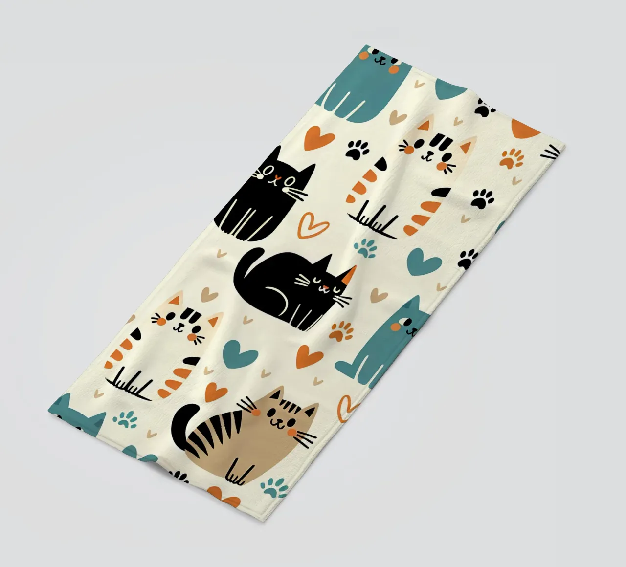 Schema di scarabocchio di gatto telo mare da Happy Littles