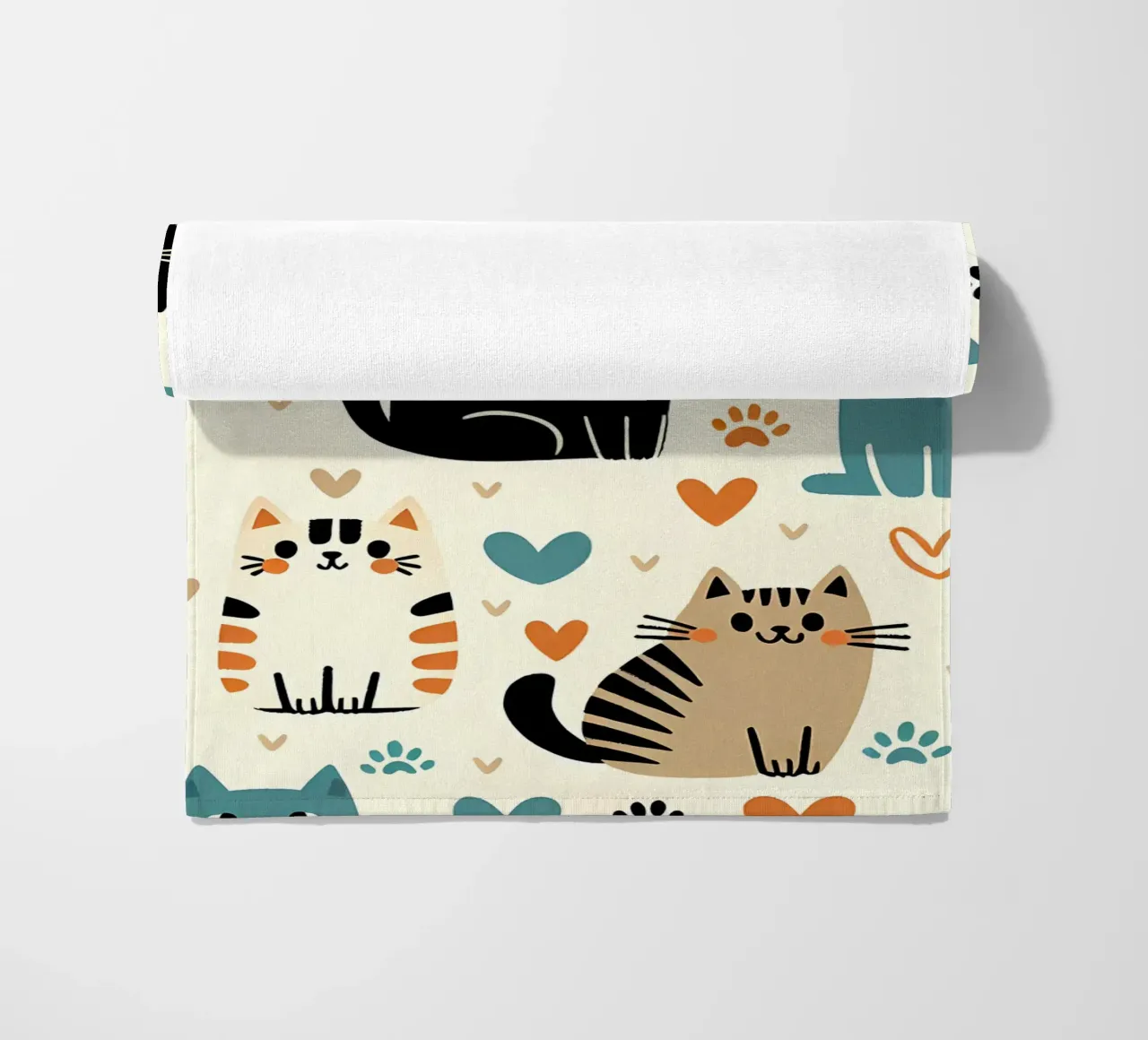 Schema di scarabocchio di gatto telo mare da Happy Littles