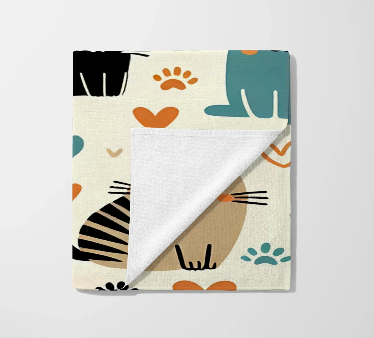 Schema di scarabocchio di gatto telo mare da Happy Littles