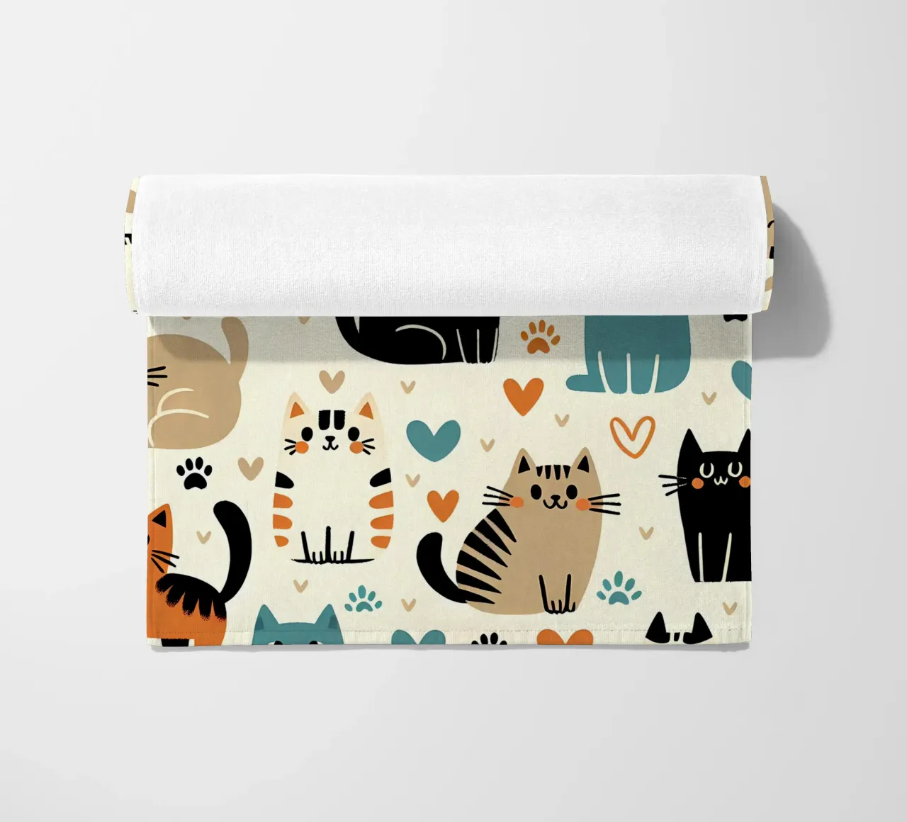 Schema di scarabocchio di gatto telo mare da Happy Littles