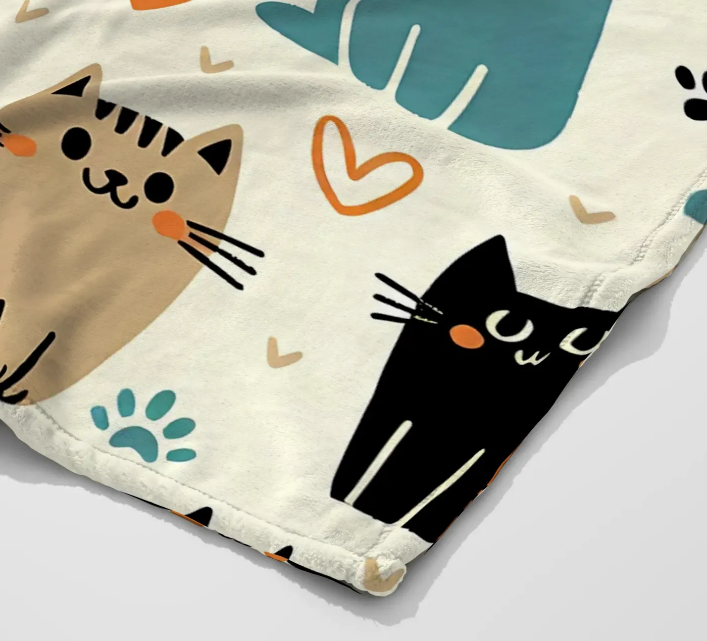 Cat Doodle Pattern fleecedeken van Happy Littles