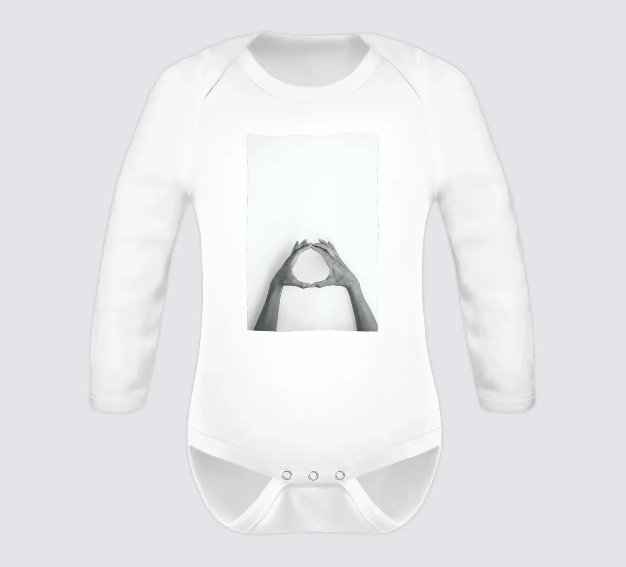 Let´s Protect Our Earth! long-sleeve baby romper by Studio Nahili