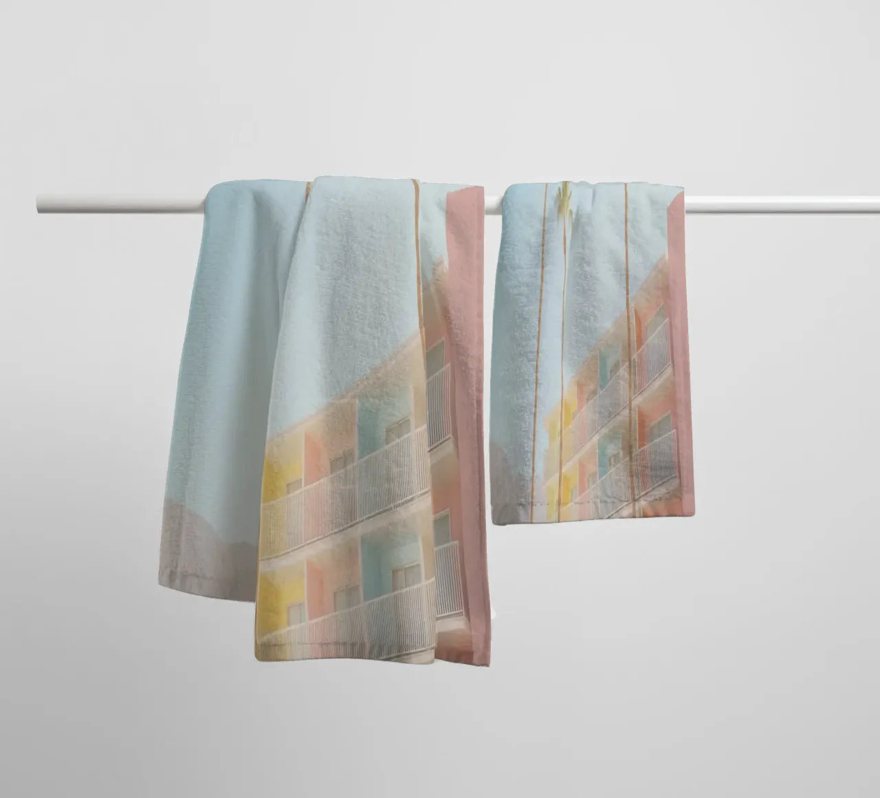 USA SérIA I Colourful mid-century architecture in Palm Springs towel by Julie Travel Photography