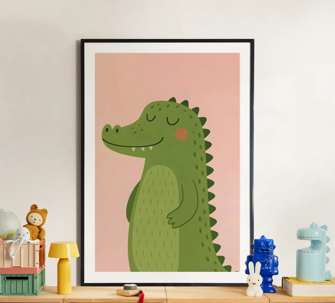Smiling Crocodile poster by Tiny Tails & Stripes