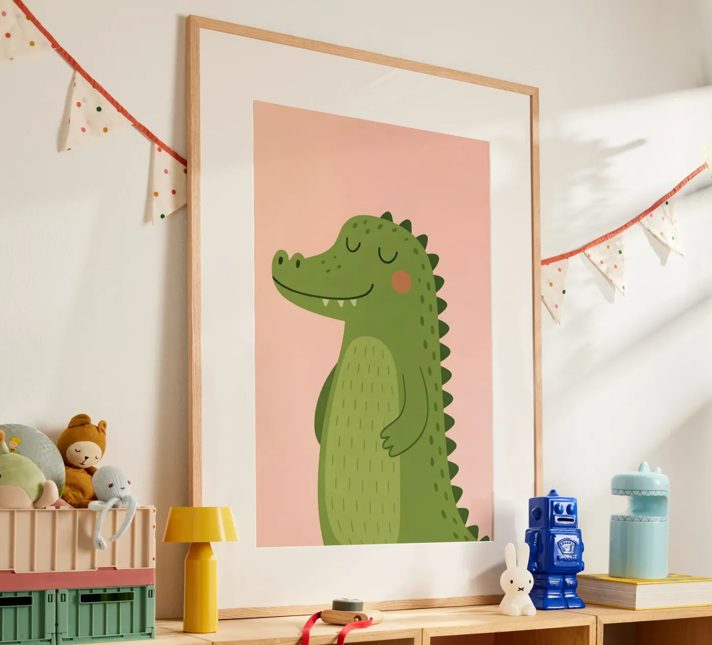 Smiling Crocodile poster by Tiny Tails & Stripes