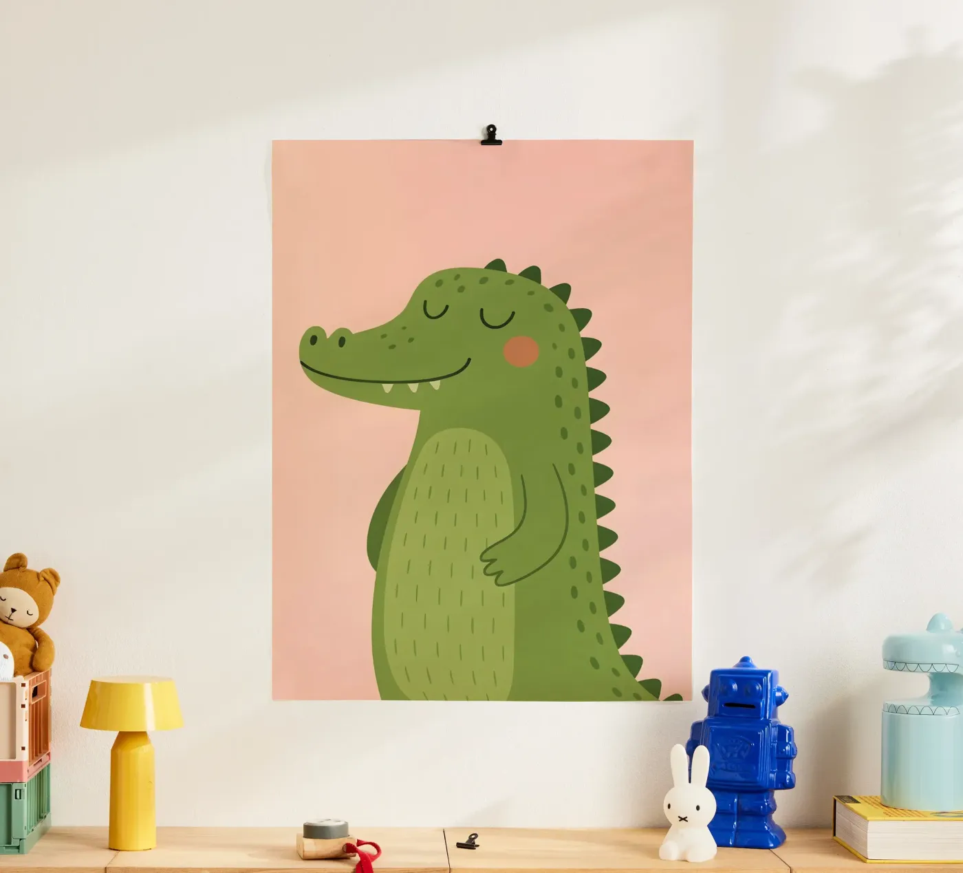Smiling Crocodile poster by Tiny Tails & Stripes