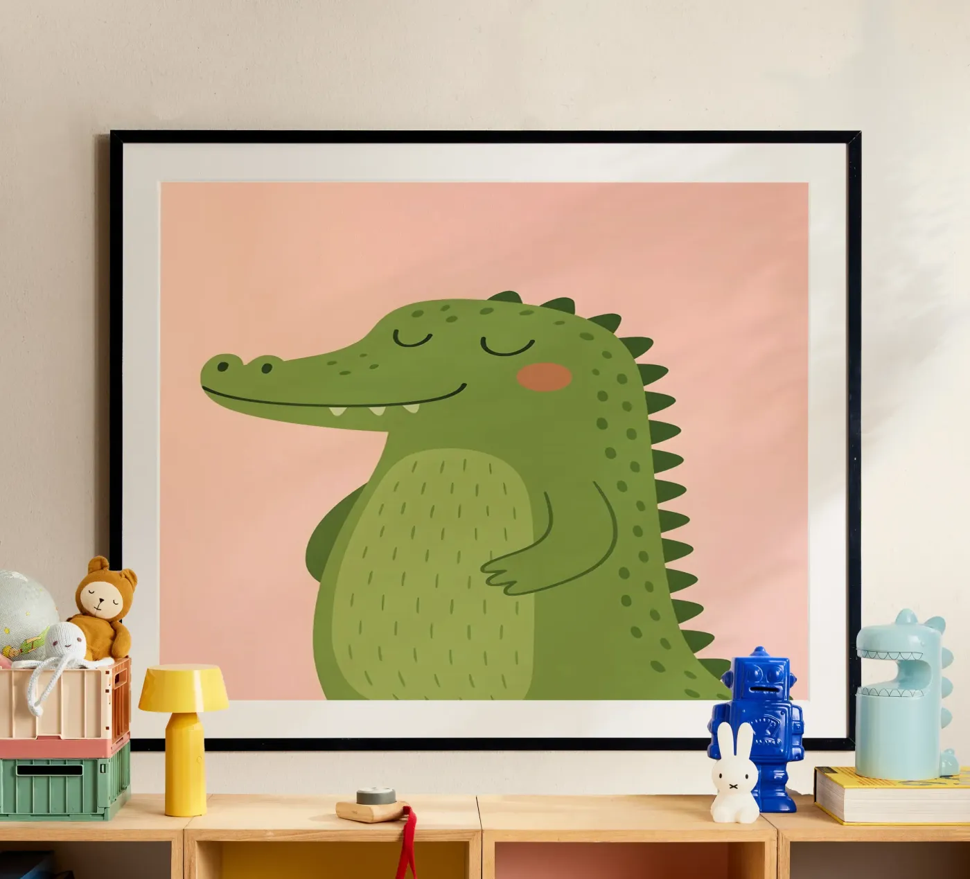 Smiling Crocodile poster by Tiny Tails & Stripes