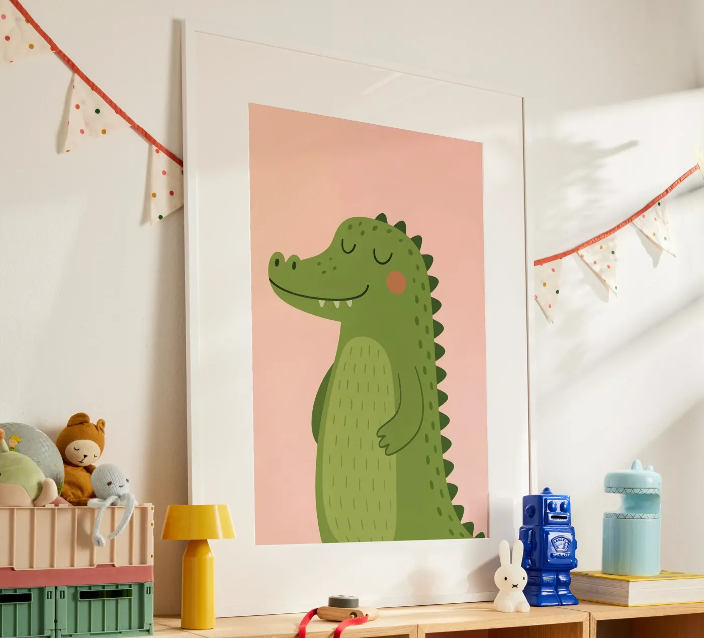Smiling Crocodile poster by Tiny Tails & Stripes