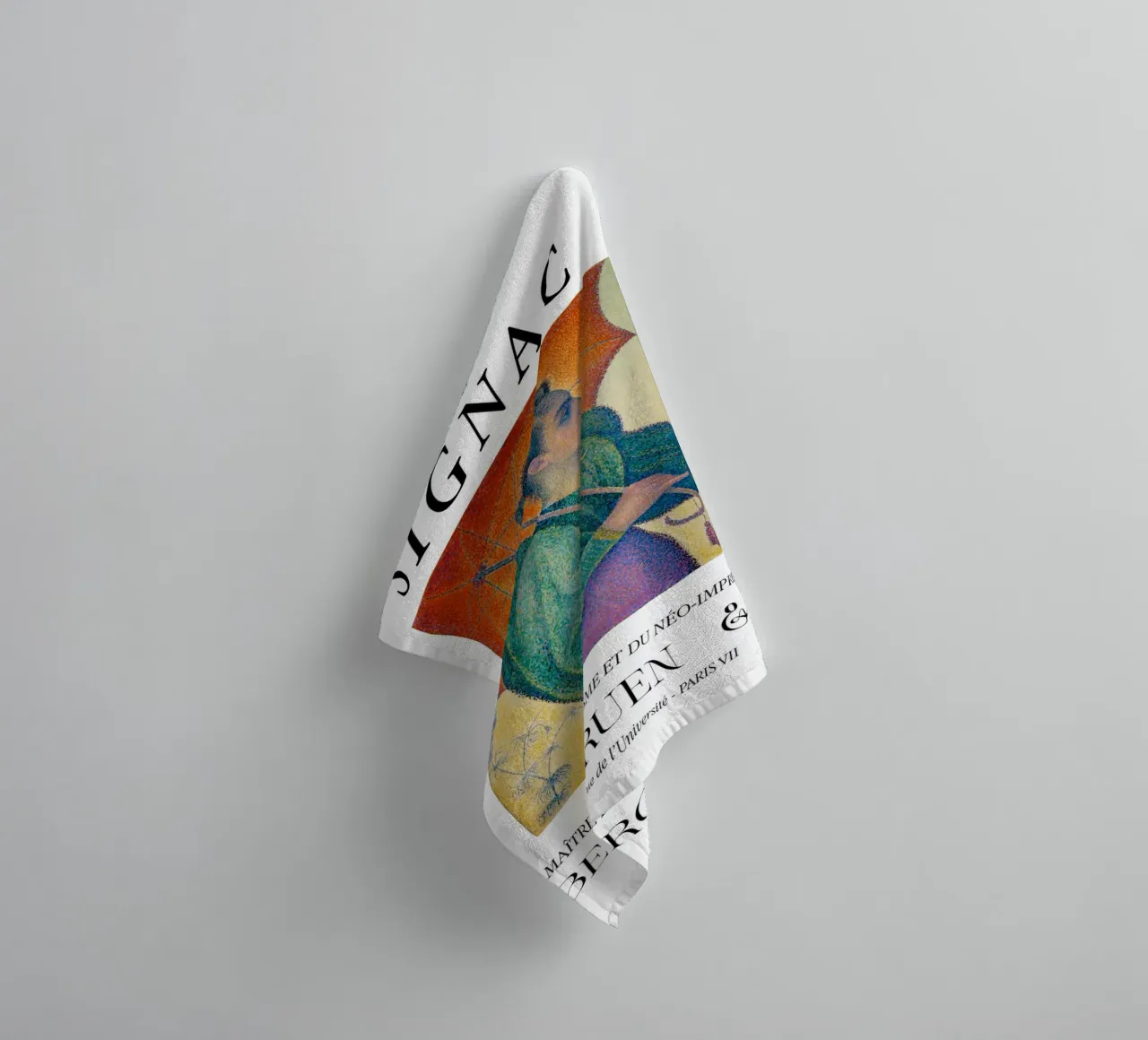 Paul Signac Woman Parasol Pointillism Master Vintage towel by NorwesClub