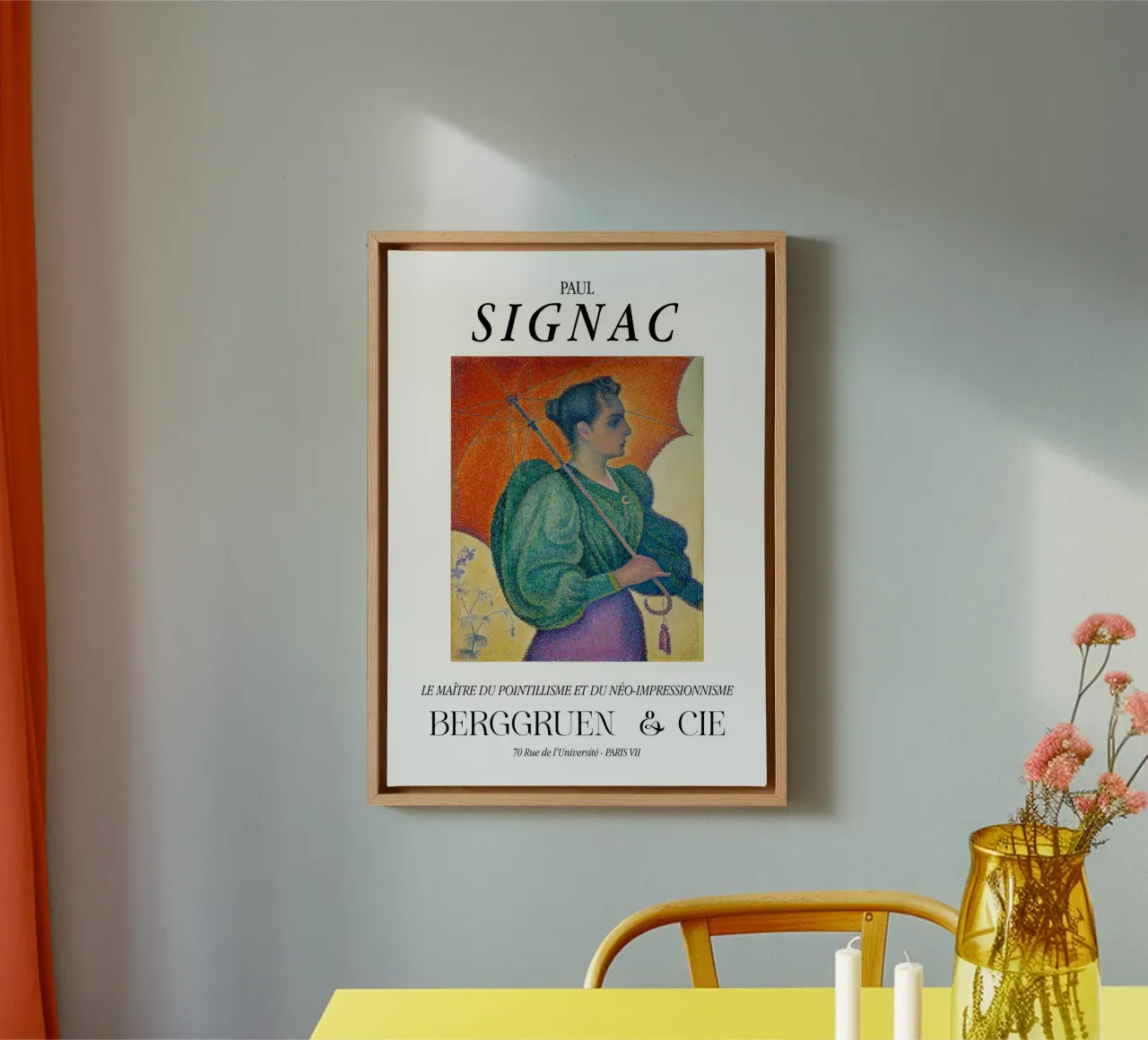 Paul Signac Vrouw Parasol Pointillisme Meester Vintage canvas met Baklijst van NorwesClub