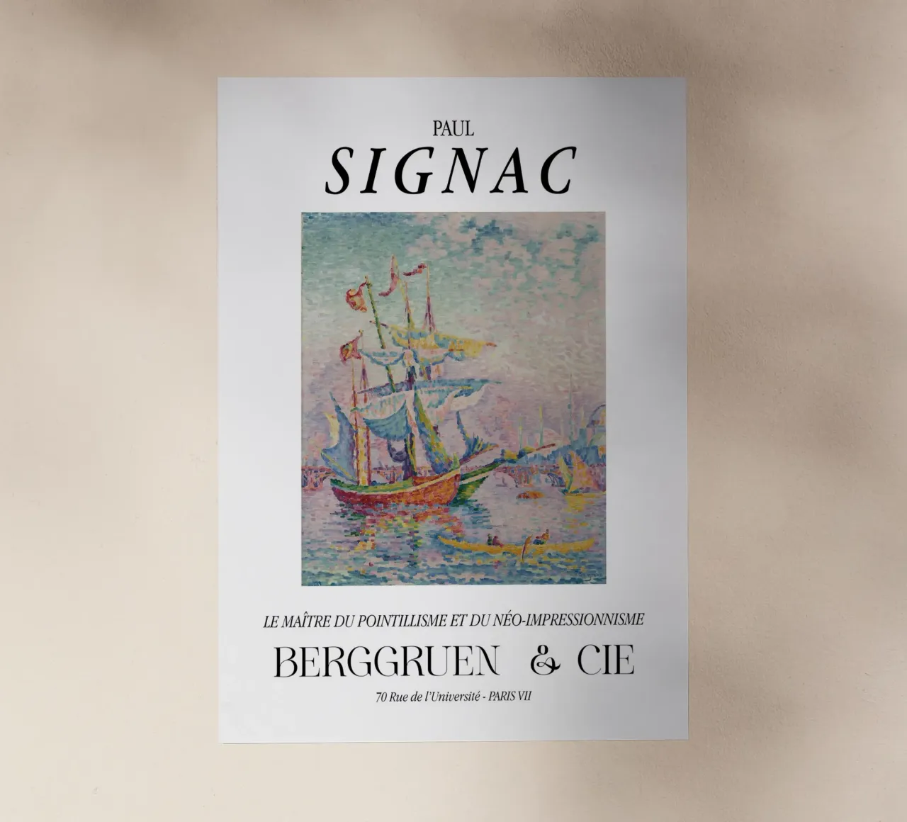 Paul Signac Le Pont Pointillism Maestro Berggruen Arte pellicola backlit da NorwesClub
