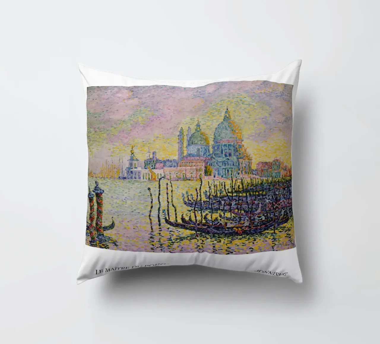 Paul Signac Canal Grande Venezia Pointillism Master Print cuscino da NorwesClub