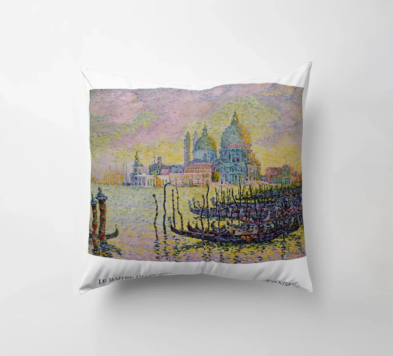 Paul Signac Canal Grande Venezia Pointillism Master Print cuscino da NorwesClub