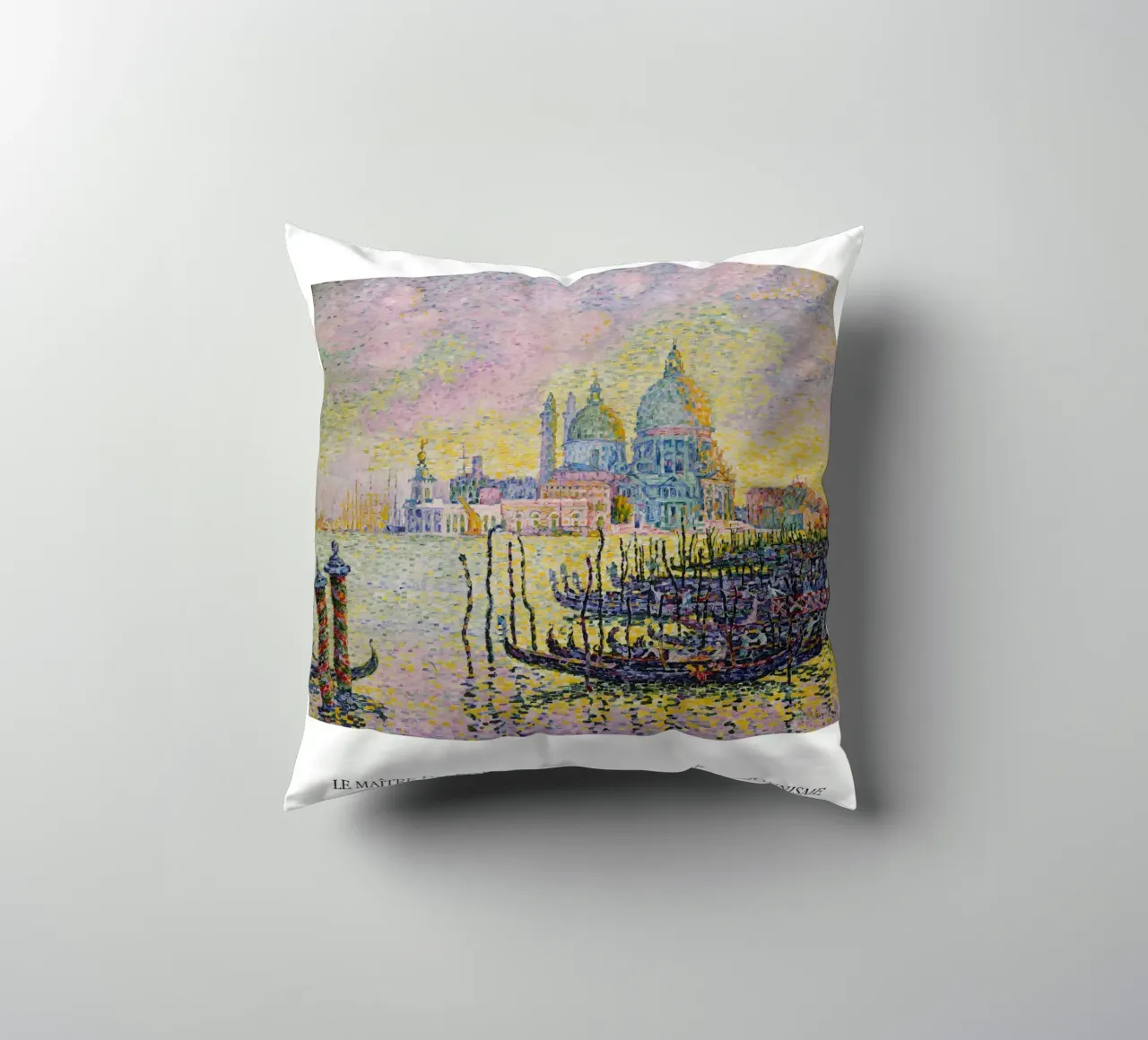 Paul Signac Canal Grande Venezia Pointillism Master Print cuscino da NorwesClub