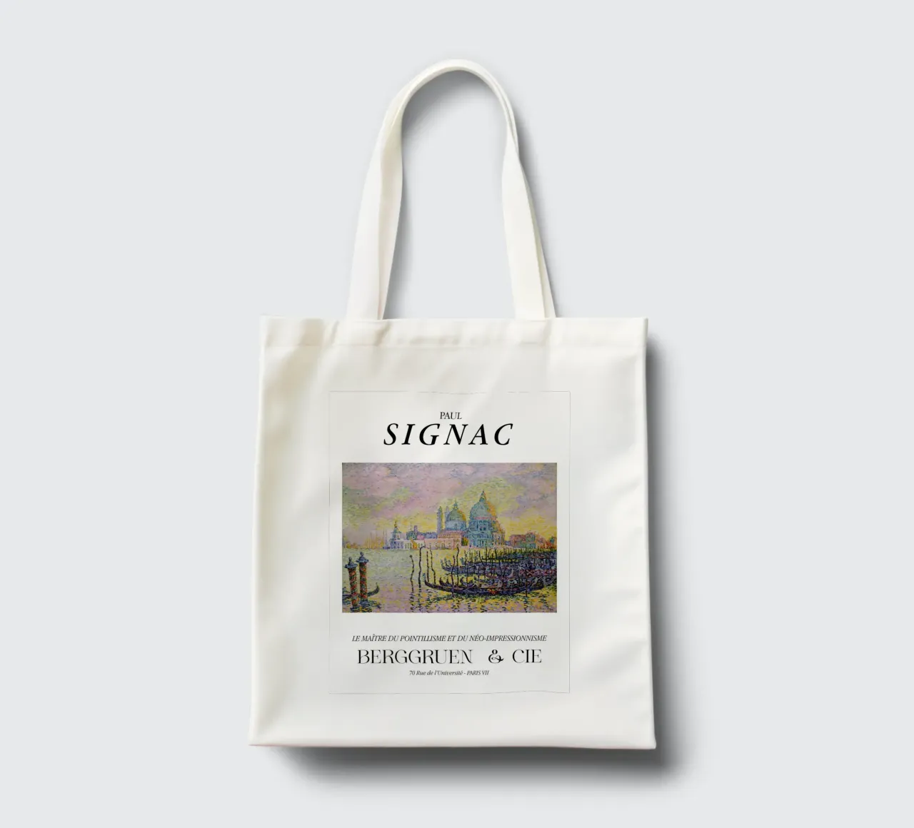 Paul Signac Canal Grande Venezia Pointillism Master Print borsa in juta da NorwesClub
