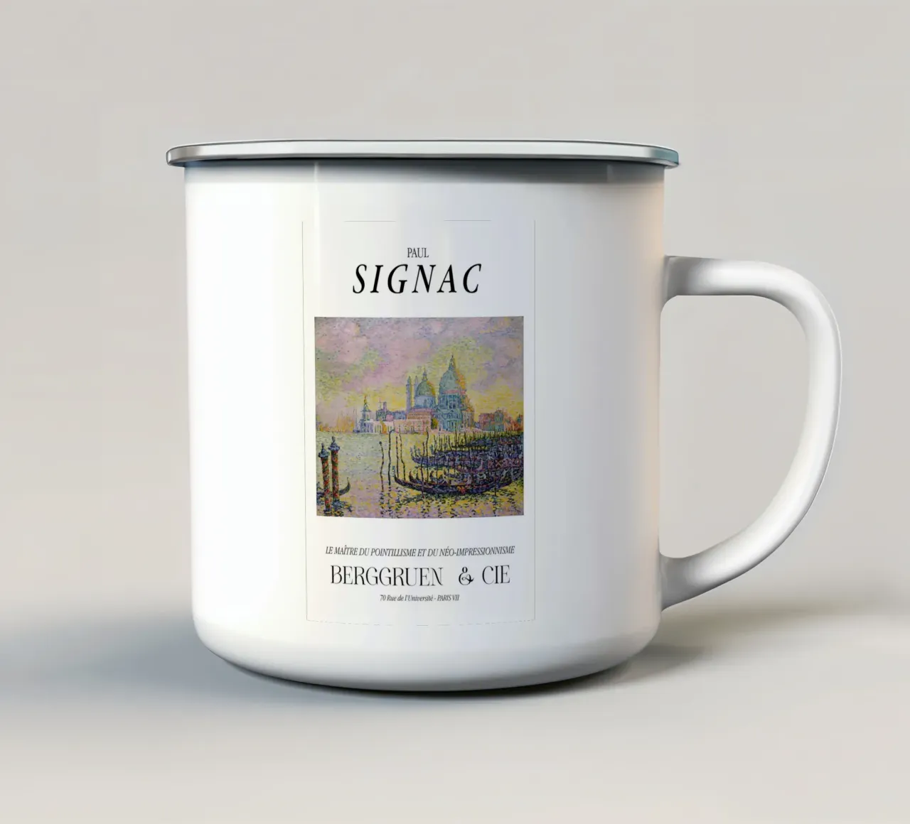 Paul Signac Canal Grande Venezia Pointillism Master Print tazza in smalto da NorwesClub