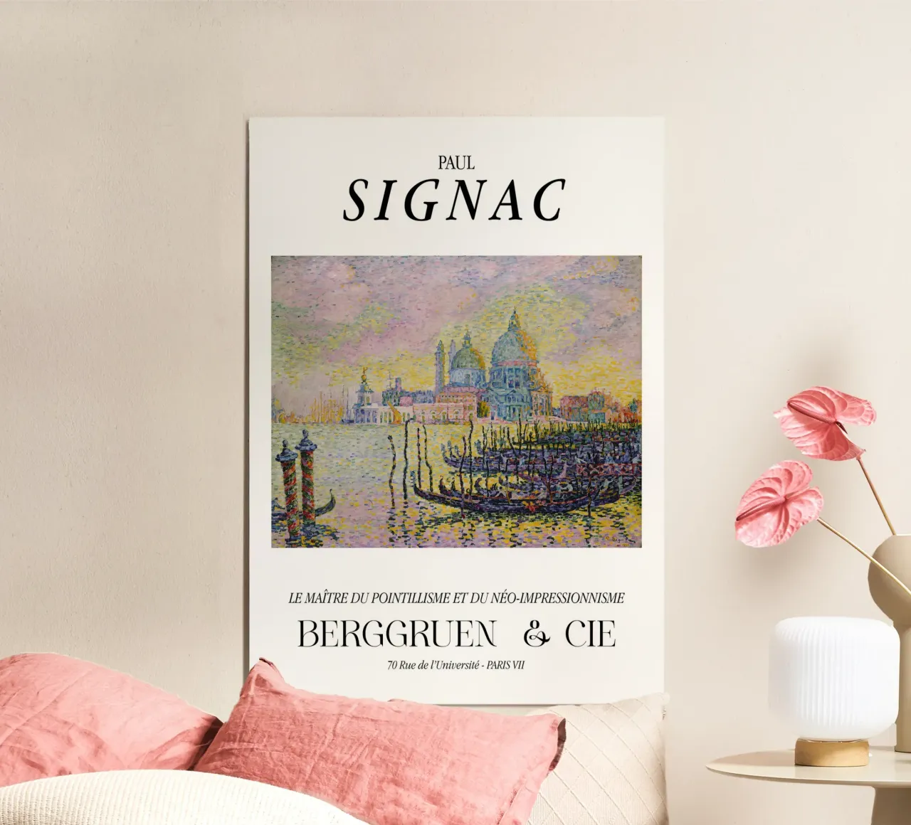 Paul Signac Canal Grande Venezia Pointillism Master Print alluminio dibond da NorwesClub