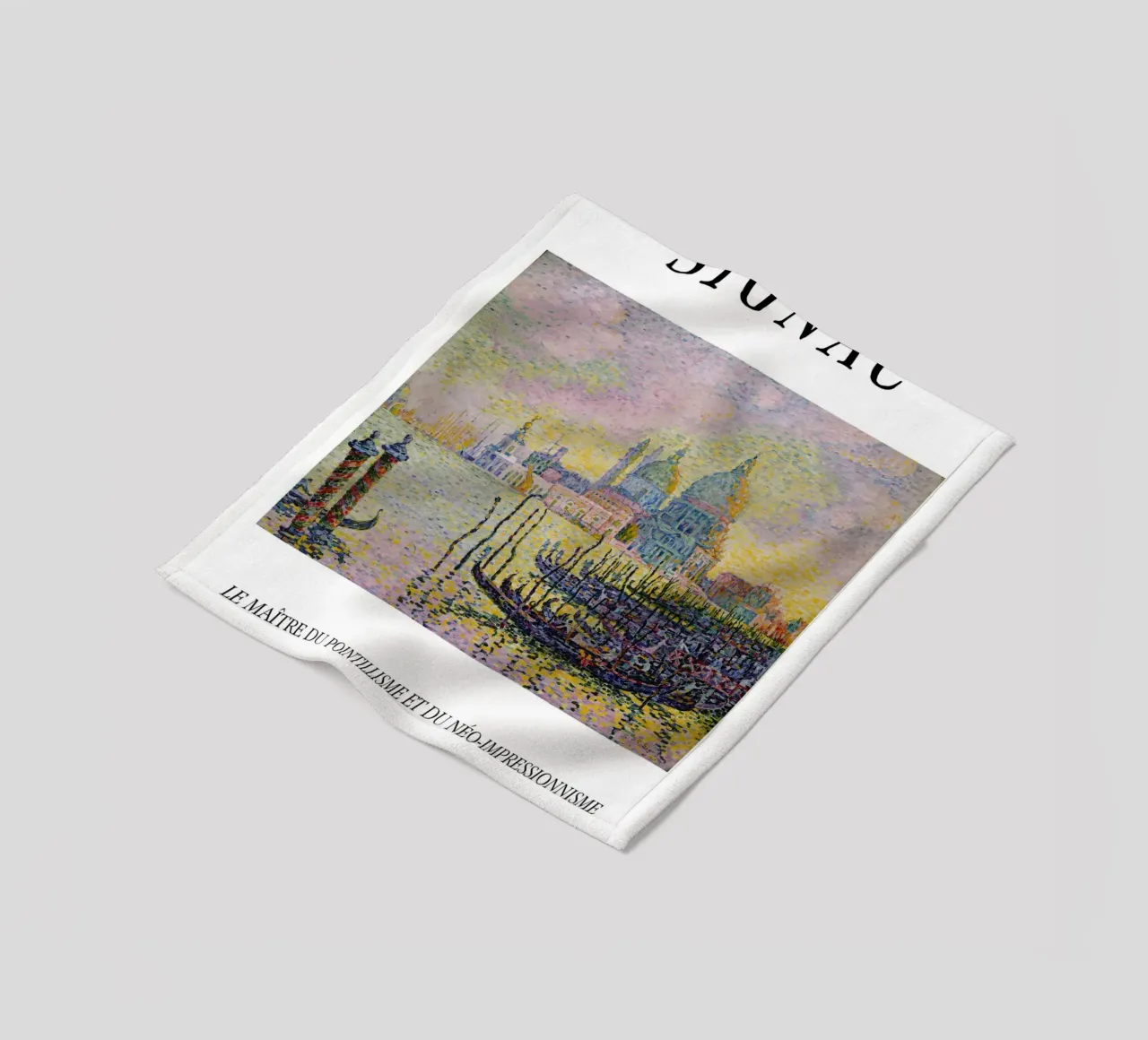 Paul Signac Canal Grande Venezia Pointillism Master Print coperta in pile da NorwesClub