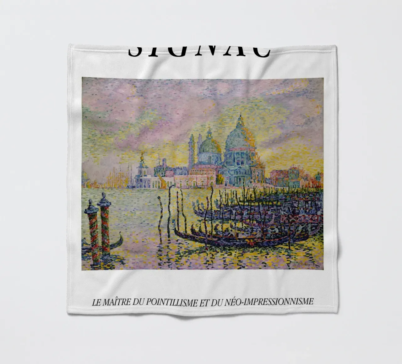 Paul Signac Canal Grande Venezia Pointillism Master Print coperta in pile da NorwesClub