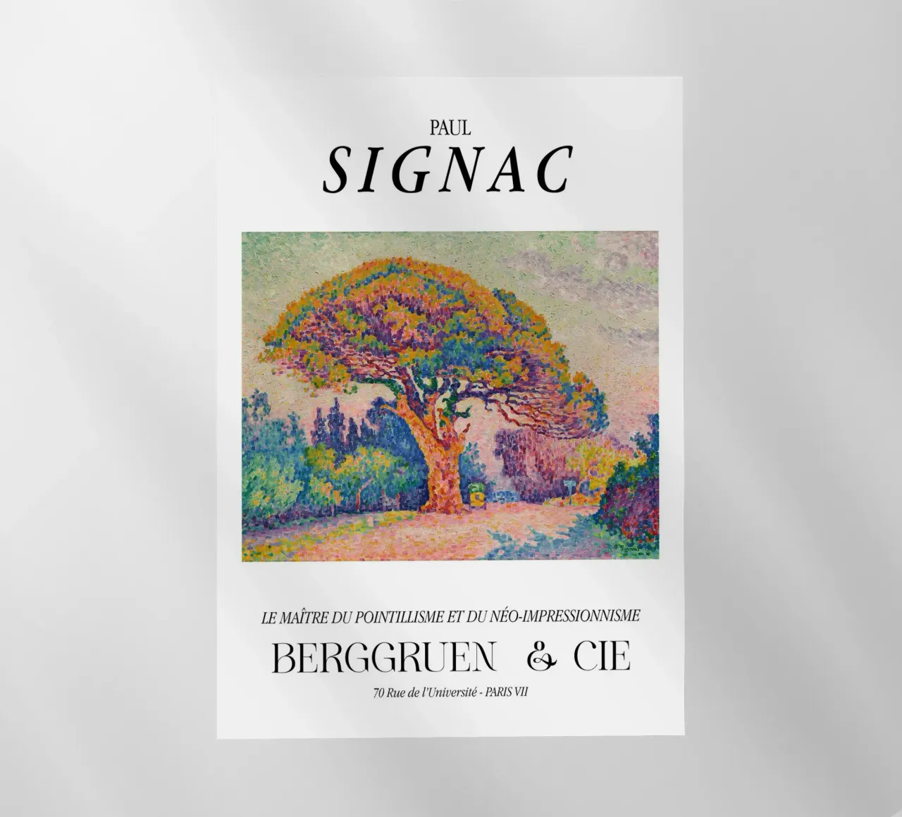 Paul Signac Pine Tree Pointillism Master Berggruen Art backlit film by NorwesClub