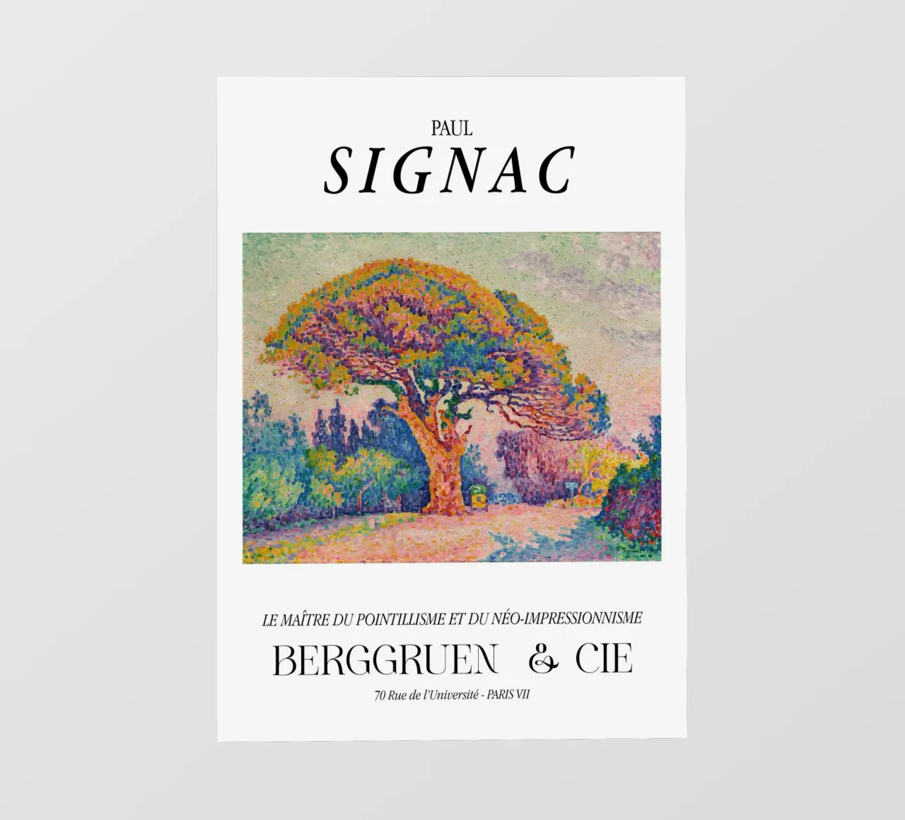 Paul Signac Pine Tree Pointillism Master Berggruen Art backlit film by NorwesClub
