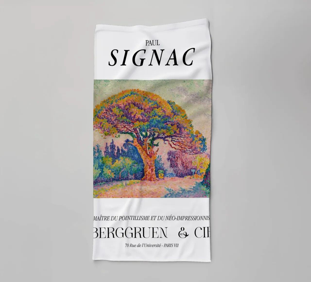Paul Signac Pine Tree Pointillism Master Berggruen Art towel by NorwesClub