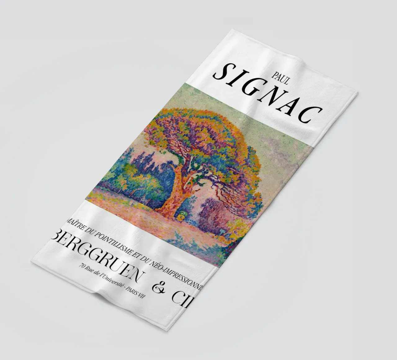 Paul Signac Pine Tree Pointillism Master Berggruen Art beach towel by NorwesClub