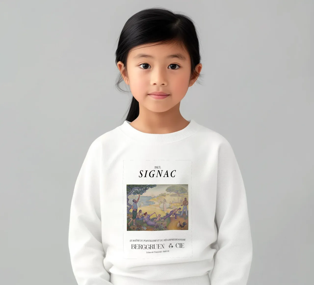 Paul Signac Harmony Utopia Pointillism Master Berggruen kids sweatshirt by NorwesClub
