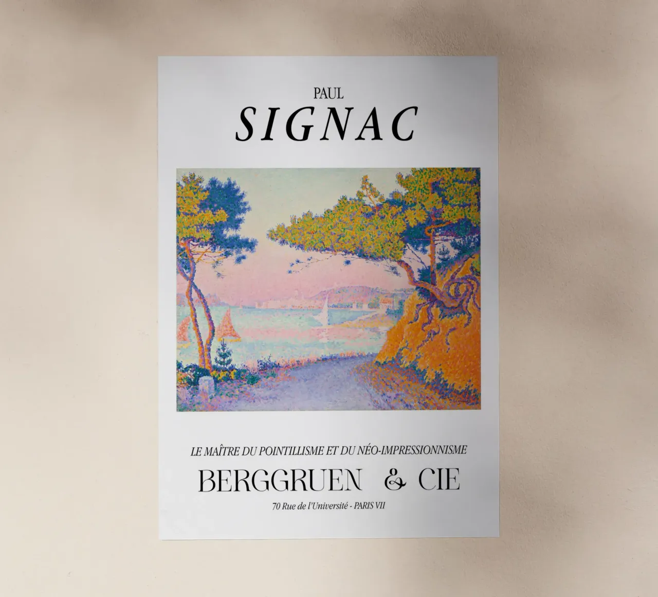 Paul Signac Golfe Juan Puntinismo Maestro Berggruen pellicola backlit da NorwesClub