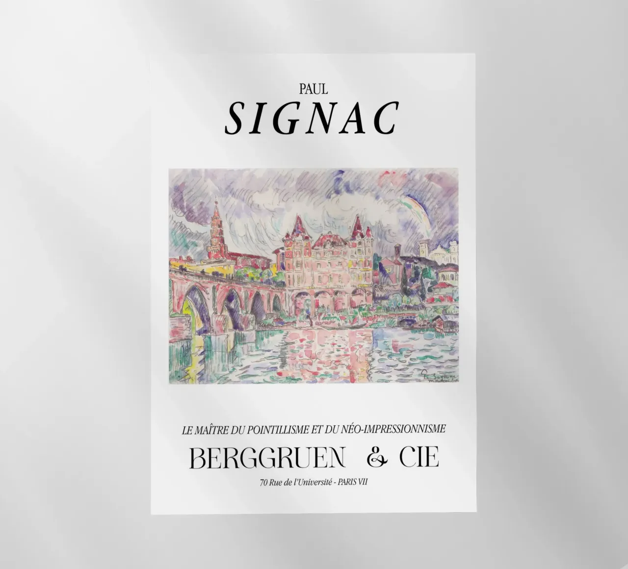 Paul Signac Montauban Lluvia Puntillismo Maestro Berggruen lámina retroiluminada de NorwesClub