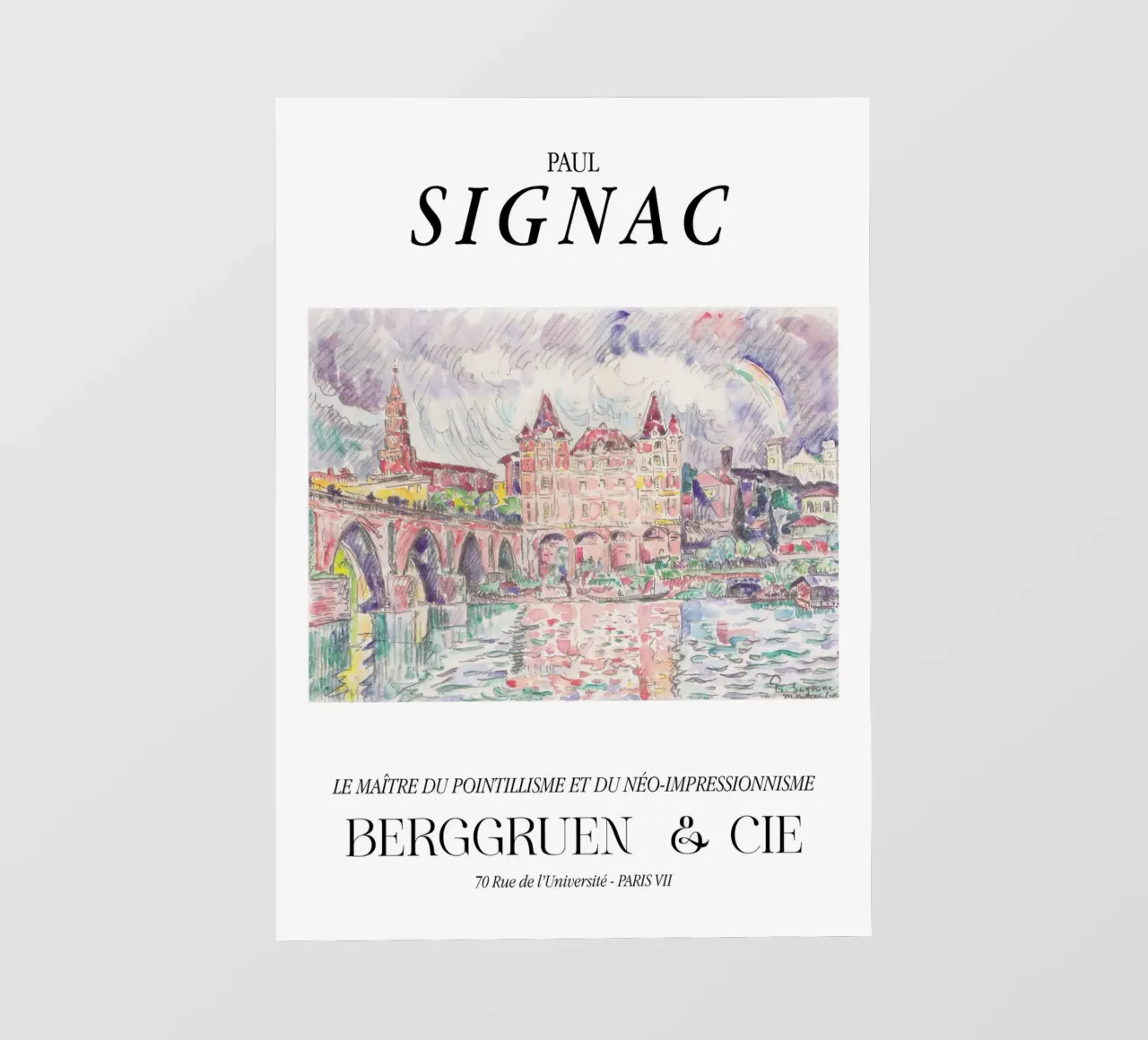 Paul Signac Montauban Lluvia Puntillismo Maestro Berggruen lámina retroiluminada de NorwesClub